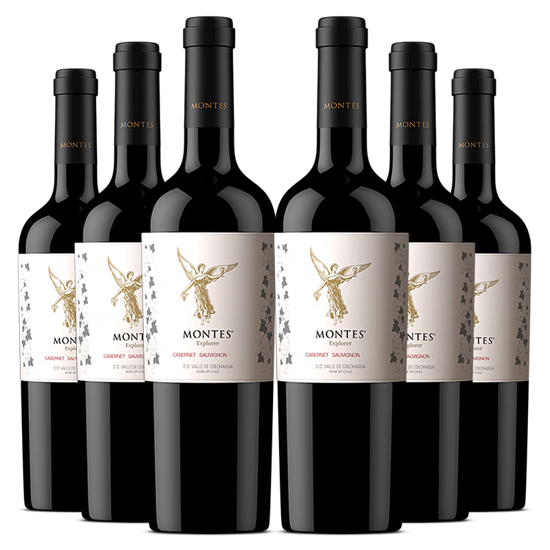 MONTES【蒙特斯旗舰款】智利原瓶进口红酒 蒙特斯探索者红葡萄酒750ml 赤霞珠 6支整箱装