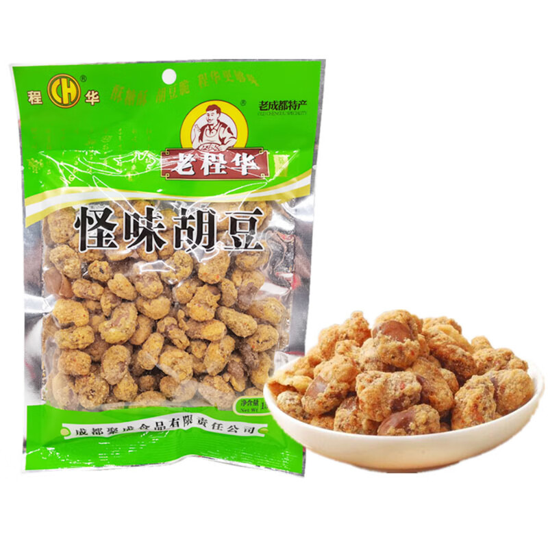 老程华老程华怪味胡豆140g袋 四川特产成都儿时小吃零食甜辣怪味蚕豆