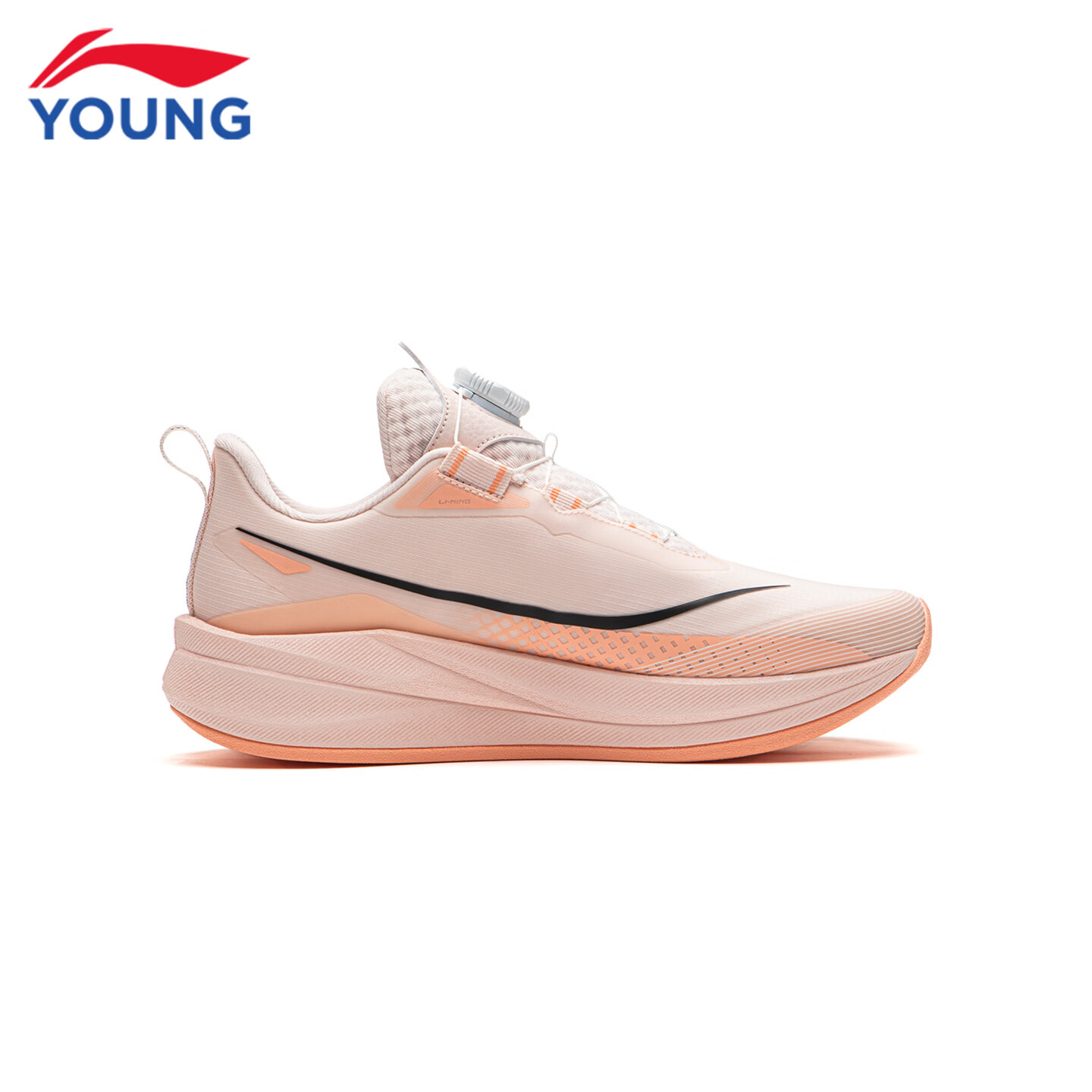 李宁(LI-NING)儿童跑步鞋2026秋冬新款赤兔9PRO男女大童䨻丝轻量高回弹跑鞋 奶昔粉/仙桃粉46-4 赤兔9 PRO 36