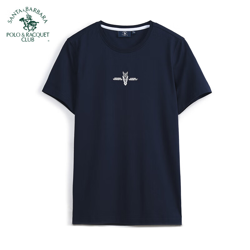 club男夏399合身版圆领短袖t k7藏青色) 52=xl=180/96b