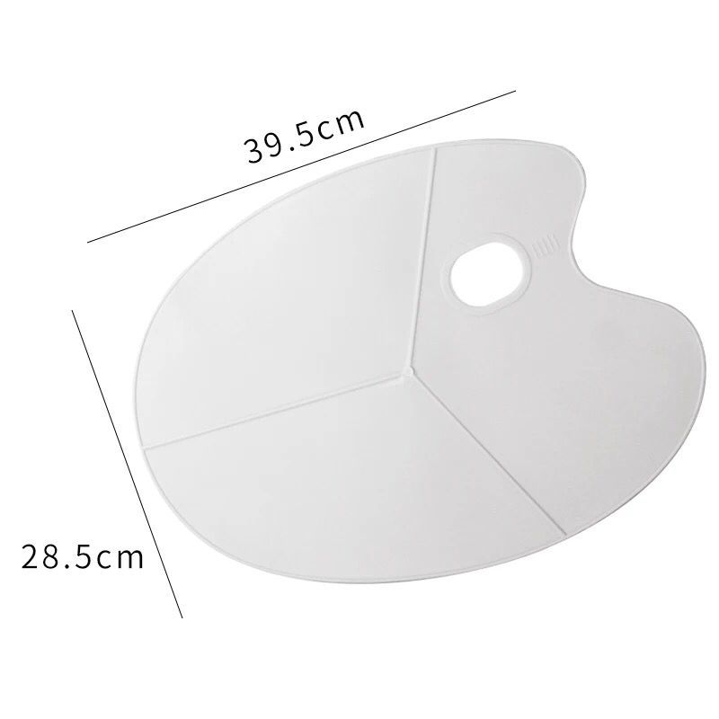 老人头木质调色板调色盘多形状适用于油画丙烯水粉颜料调色工具板方形圆形椭圆形艺术异形调色板 【白色塑料调色盘2个】