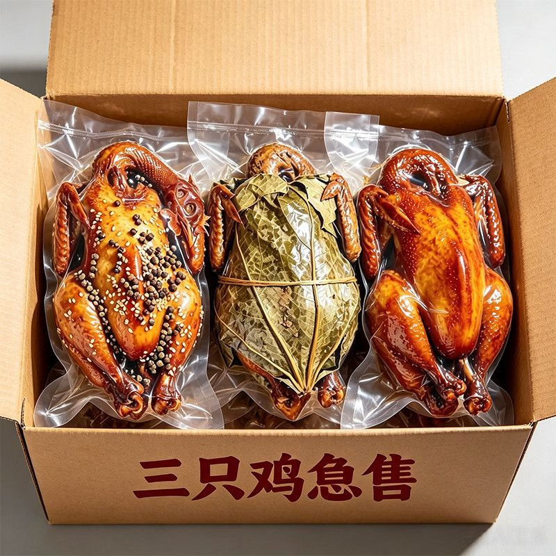 【到手三只】现烤软烂入味开袋即食椒麻鸡烧鸡叫花鸡真空包装熟食 三鸡组合【烧鸡+叫花鸡+麻椒鸡】新店开业手慢无 农家散养土鸡【肉质鲜美】营养健康共1500g