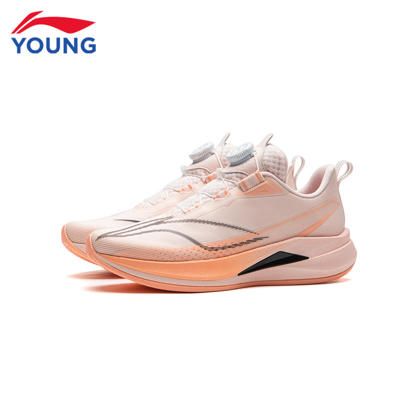 李宁(LI-NING)儿童跑步鞋2026秋冬新款赤兔9PRO男女大童䨻丝轻量高回弹跑鞋 奶昔粉/仙桃粉46-4 赤兔9 PRO 36