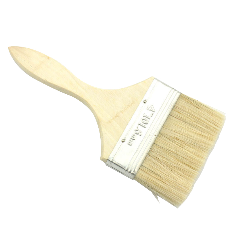 兰诗(lautee)df-1002 白木柄毛刷 工业用软毛油漆刷子鬃猪毛 2.5寸中