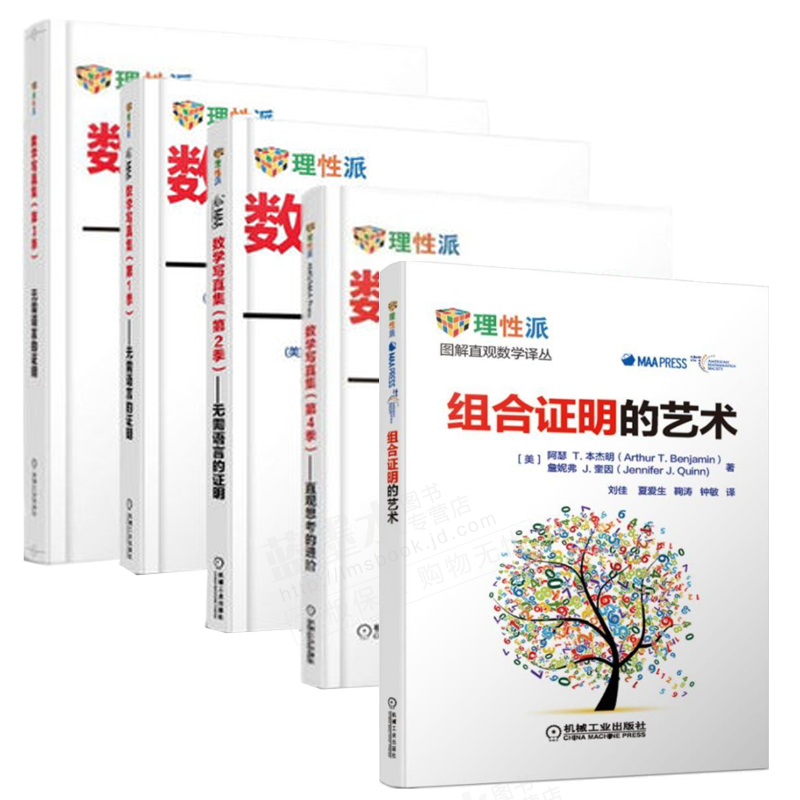 包邮组合证明的艺术+数学写真集1234 图解直观数学译丛 趣味数学知识书籍