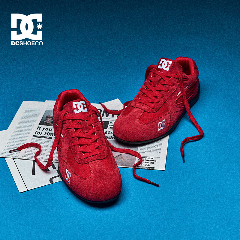 DCSHOES CAS CORSARO男士复古德训鞋2026新潮流男鞋运动休闲鞋子赛车鞋93 焰红 36 码【标准尺码,正码正拍】