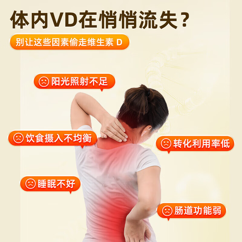 九芝堂维生素D软胶囊老年人补充维生素d补VD365维生素d3营养补充剂100 【新品尝鲜】 100粒*1瓶 维生素D软胶囊