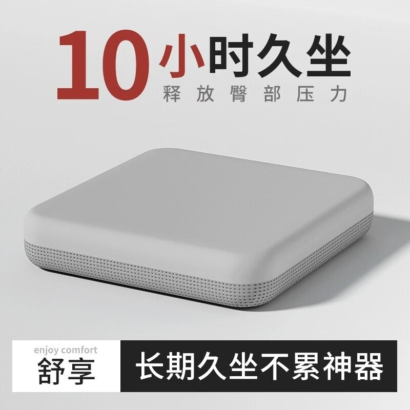 【优选百货】记忆海绵家居儿童爬行垫学生办公室坐垫屁股椅子汽车 藏青色丝滑亲肤坐垫【双面防滑+可拆卸】 40*40cm