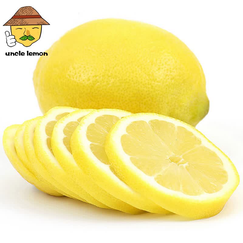 uncle lemon新鲜黄柠檬大果特产安岳尤力克柠檬水果汁多产地直供奶茶店榨汁 5斤大果(单果重量150g+)