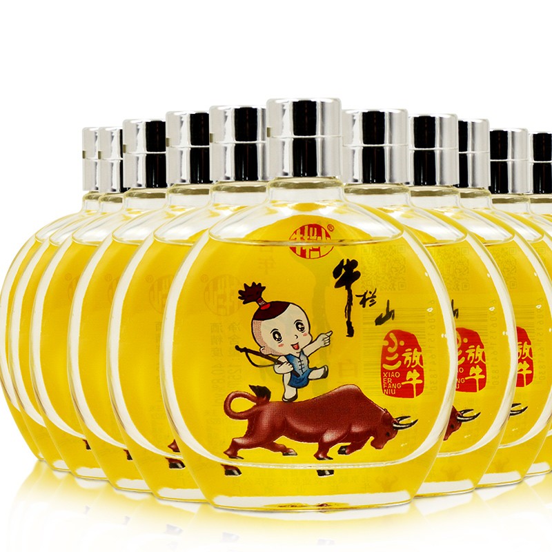 牛栏山 二锅头  小二放牛 陈酿 40.8度 浓香型白酒 125ml 整箱24瓶装
