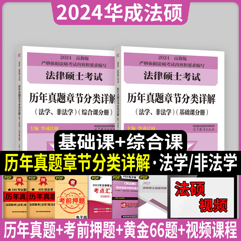 2024法律硕士联考 华成法硕 2024法律硕士联考历年真题章节分类详解 非法学 法学 法硕联考 法学考研专业课 基础课 综合课 法律类考研