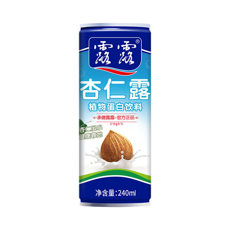 露露承德露露杏仁露经典原味杏仁露植物蛋白饮品老牌子早餐奶饮料 承德露露 露露【杏仁露240ml*6罐】