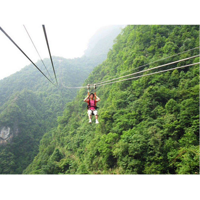 定制安装户外登山攀岩安全绳索滑轮拓展索道滑轮高空运输滑索 滑索绳