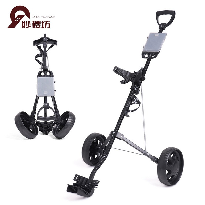 妙樱坊高尔夫球包车高尔夫球场练习场出租两轮球包车多功能计分板手推车手拉车高尔夫球车 高尔夫球包车