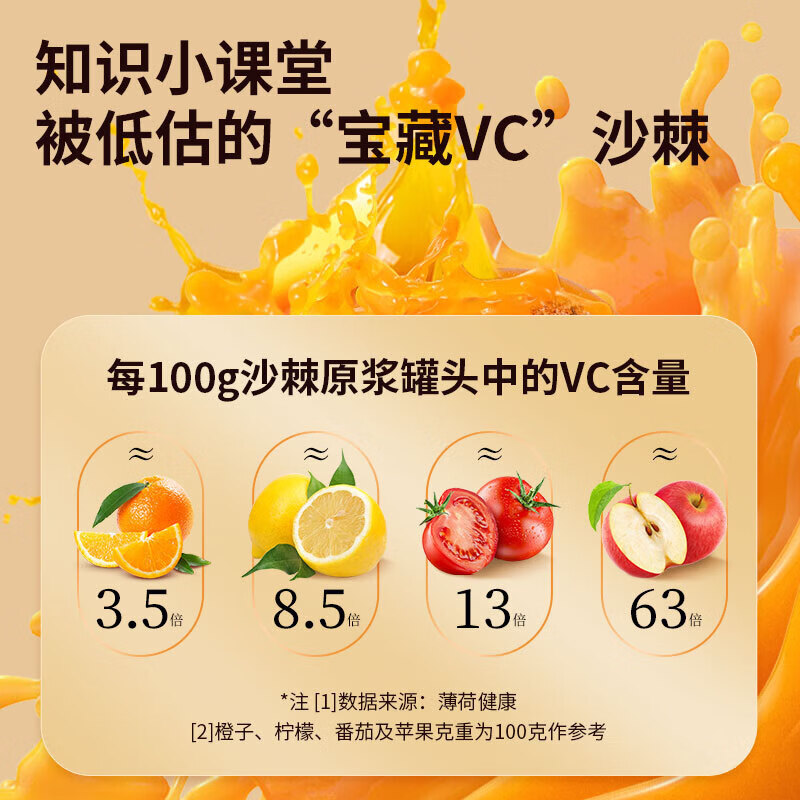 北京同仁堂沙棘原浆NFC鲜果鲜榨 【便携装】沙棘原浆 300g