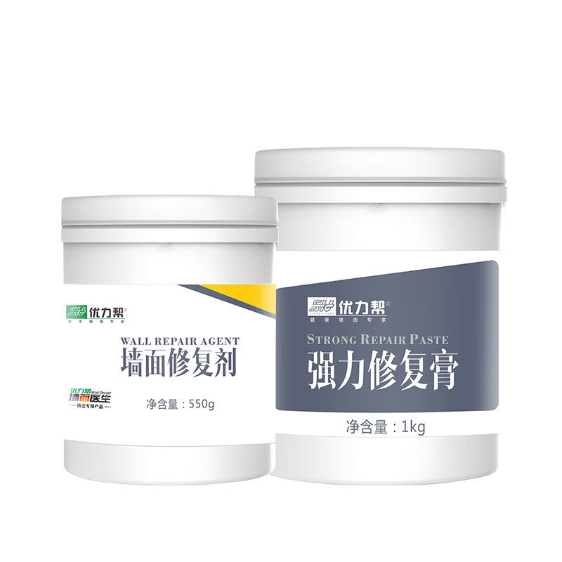 优力帮墙面e生修复剂墙面开裂墙体裂缝维修白可电子普票 白色 550克膏