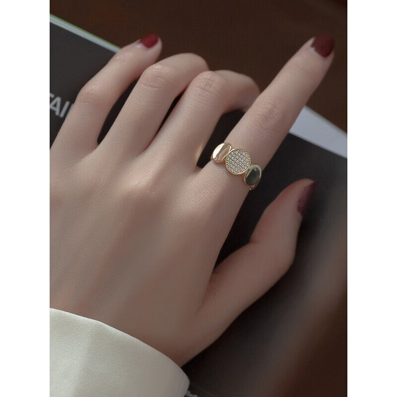 咔直 kazhi轻奢大码戒指手指偏大适合手粗的女胖大号小众设计感不掉色