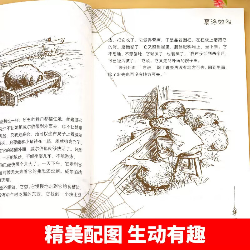 全新正版 洋葱头历险记罗大里注音彩绘版 淘气包埃米尔-真是不寻常注音版 夏洛的网 1-6年级小学生幼儿课外阅读书籍儿童文学书籍兴趣启蒙读物意大利贾尼绘本-WX 夏洛的网(无注音版)