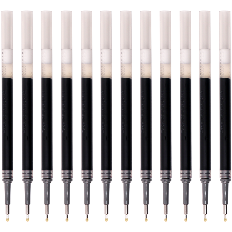 派通（Pentel）0.5mm速干中性笔彩色替芯 （适用于BLN75/BLN105/BLN2005）LRN5 黑色 12支装