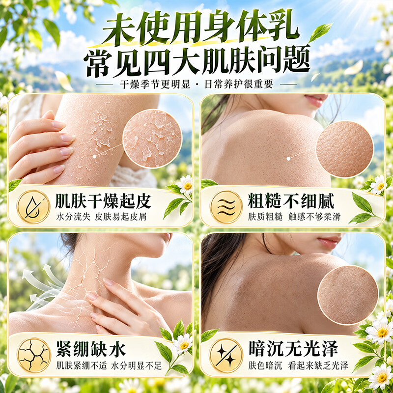 ehmznv绵羊油身体乳高保湿滋润肌肤补水不油腻防裂改善干燥粗糙 绵羊油身体乳 500ml 2瓶