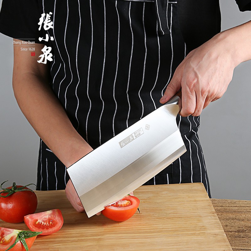 张小泉铭匠系列厨片刀2号菜刀厨房刀具厨师专用刀切片刀三层复合钢刀 2号家用尺寸D50862200