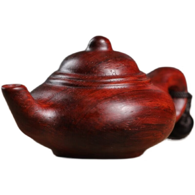 DL 1998把把壶手把件木质小壶摆件檀木小茶壶随身工艺品挂件配饰 紫檀把把壸尺寸：7.2*3.5左右