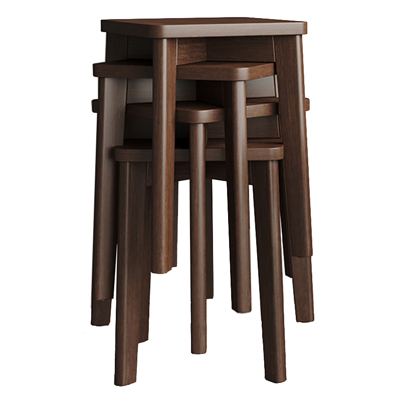家逸凳子家用实木小板凳餐厅椅子创意方凳可叠放吧台矮凳100014849454