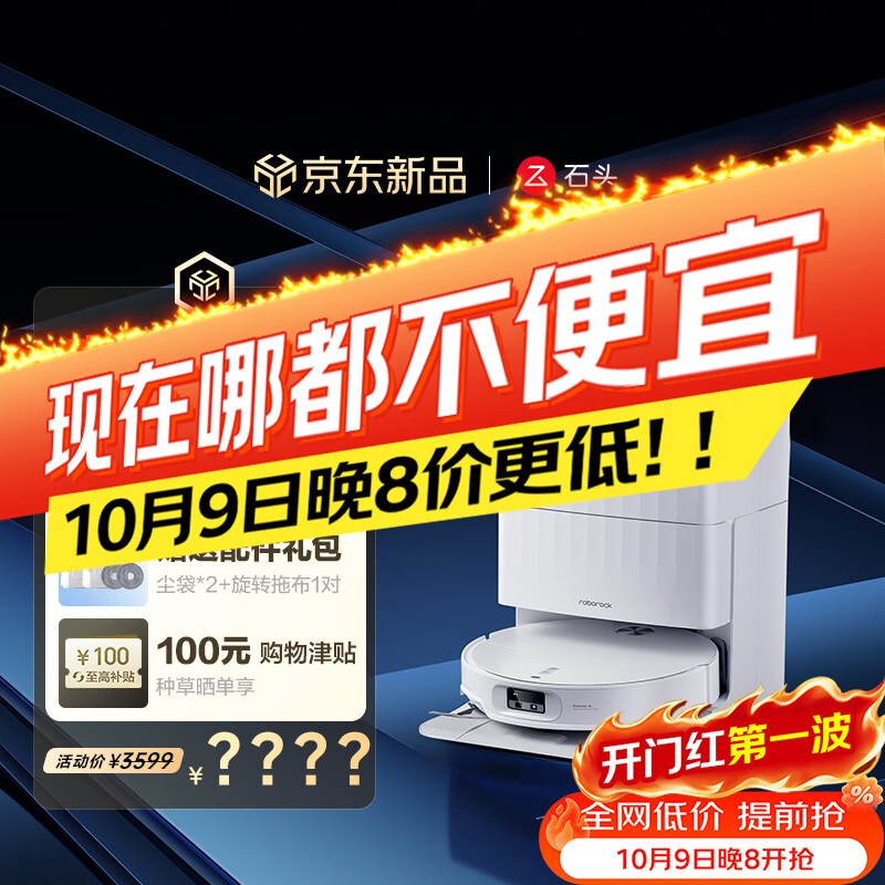 石头（roborock）P20净立方 扫地机器人扫拖一体自动清洗最新款扫拖洗烘一体机 自动集尘热水洗拖布