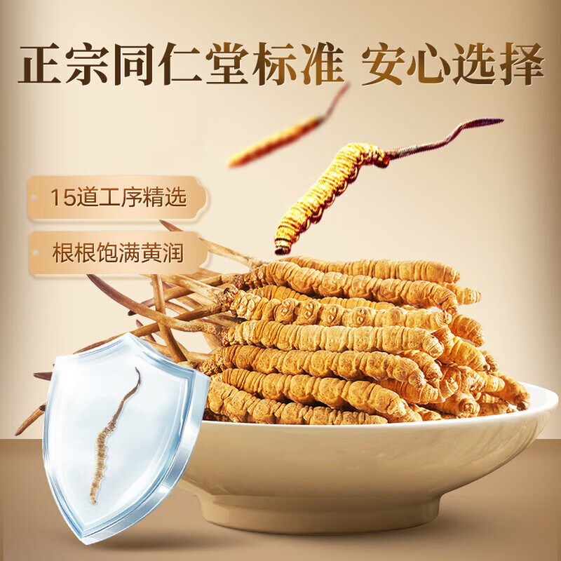 北京同仁堂冬虫夏草高端虫草礼盒滋补养生营养品送长辈领导春节年货礼品 4g*1盒 （5根/g）
