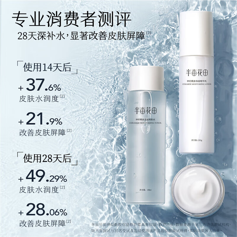 半亩花田神经酰胺保湿爽肤水188ml 化妆水补水保湿男女学生敏感肌可用 神经酰胺爽肤水188ML