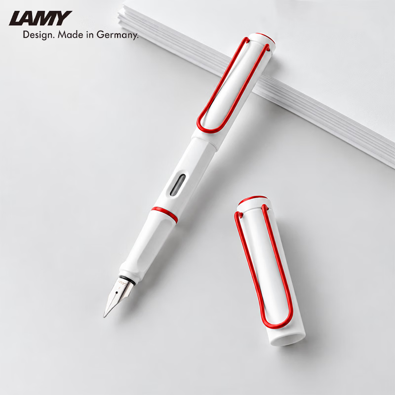 LAMY凌美【新品福利】狩猎系列姜饼人白红墨水笔节日送礼 教师节礼物双十一好物 大学生送礼文具 狩猎系列姜饼人白红墨水笔(不含吸墨器) EF