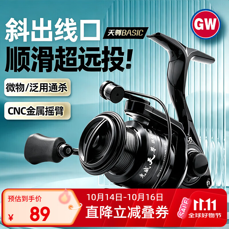 光威（GW）3000型天尊BASIC鱼线轮泛用深线杯纺车轮渔轮远投路亚海钓轮渔具