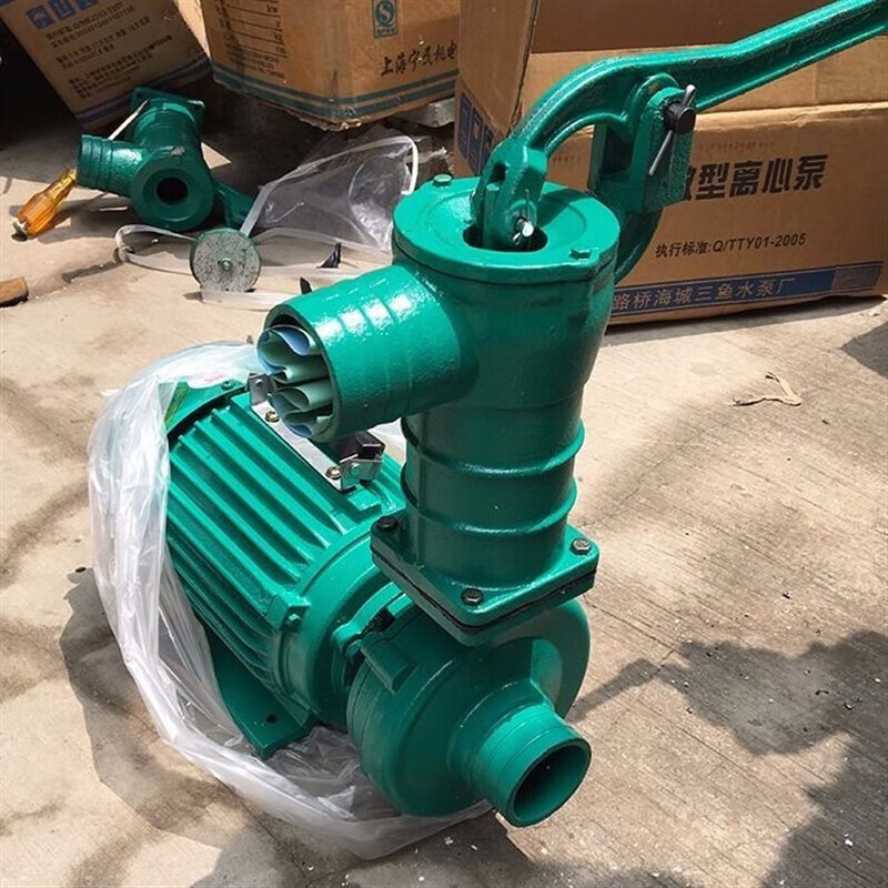 丹斯提尼海城三鱼水泵农用抽水泵单相离心压井泵手压井用泵全 750w