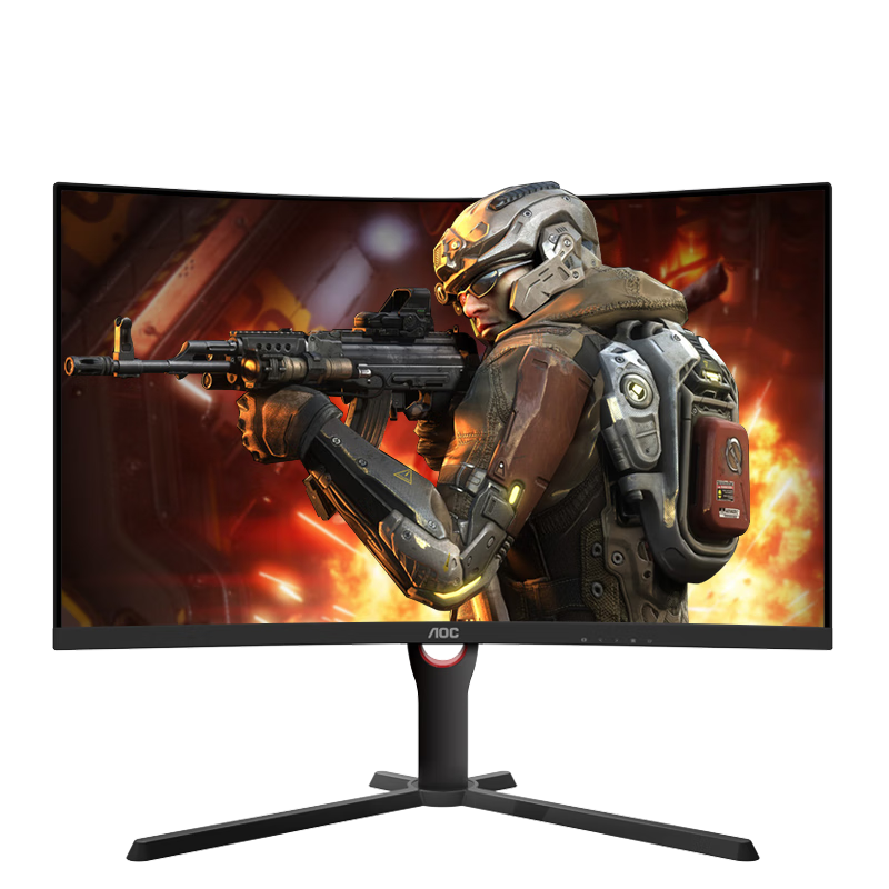 AOC 27英寸 1000R 2K高清 240Hz HDR10 0.5ms 快速液晶 电竞大乌兹 广色域窄边框 曲面电脑显示器 CQ27G3ZE