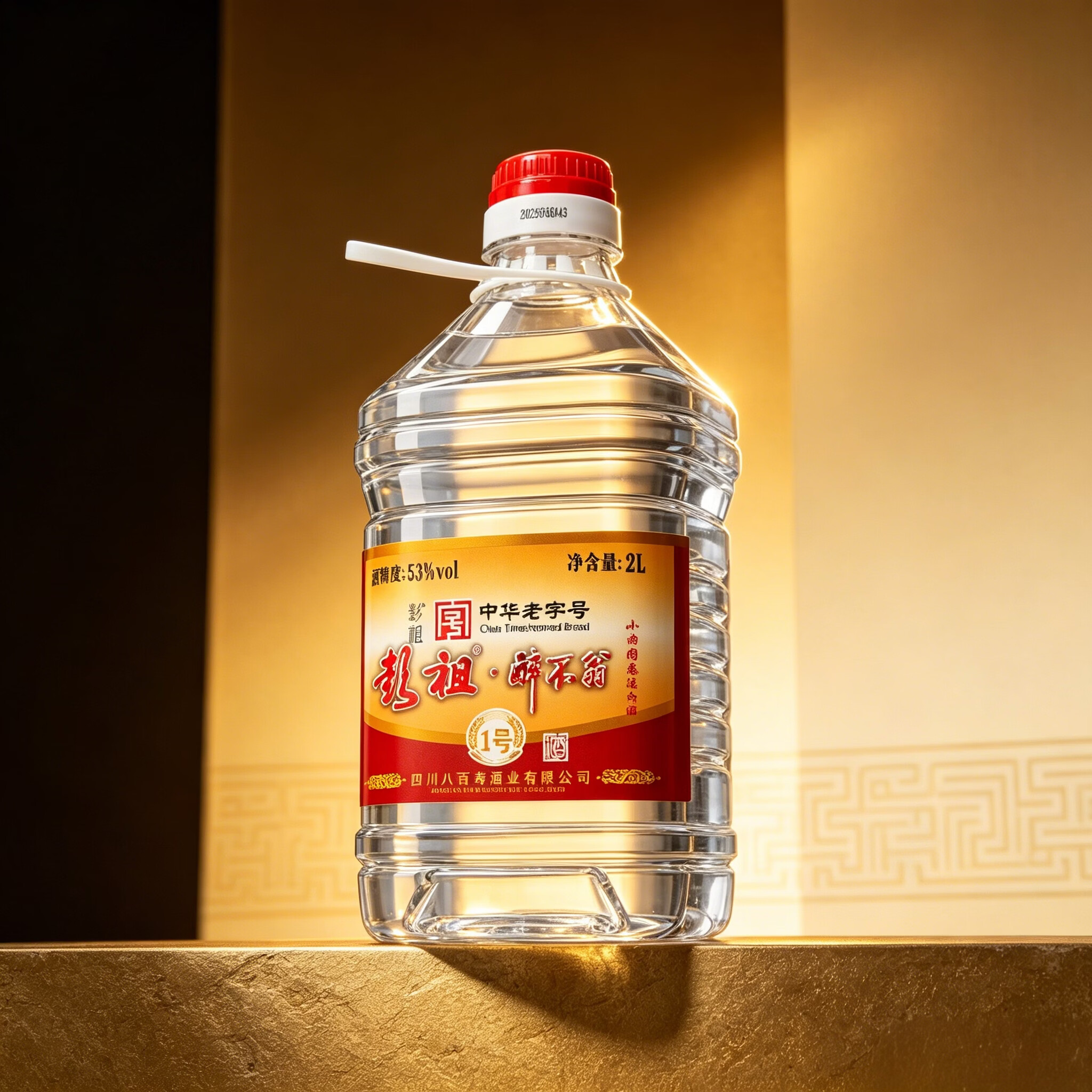 彭祖53度彭祖醉不翁酒1号酒2L 清香型口粮自饮聚会泡酒 中华老字号 53%vol 2L 1桶