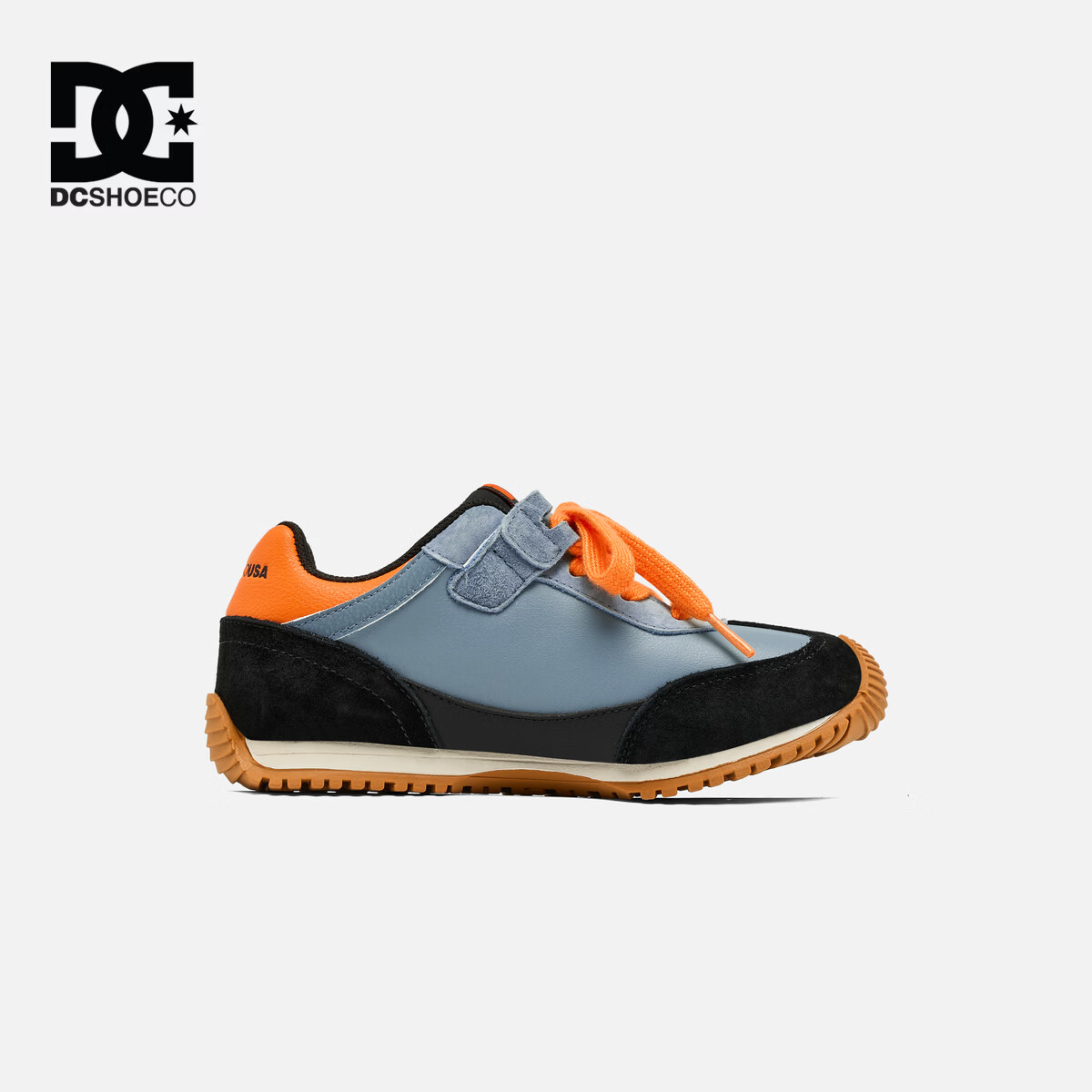 DCSHOES CAS Prince童鞋儿童休闲鞋2026新款中大童运动鞋百搭潮流板鞋9 雾蓝橙 37 码 适合脚长(228-232mm)