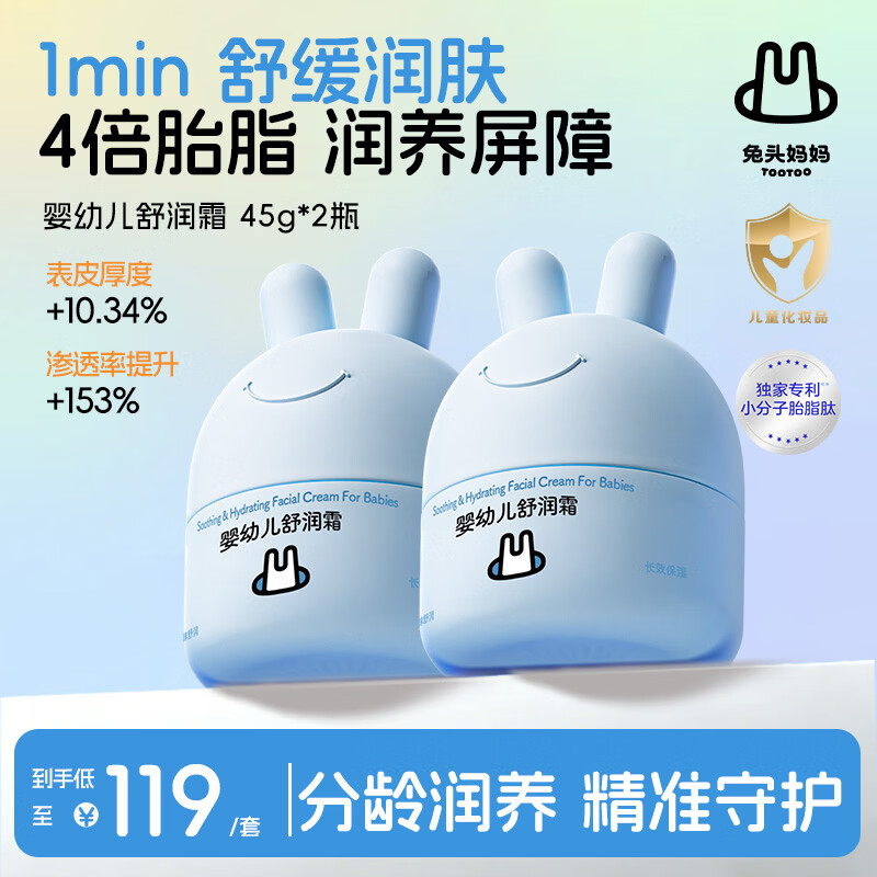 兔头妈妈舒润霜45g*2瓶 98元 - 86线报