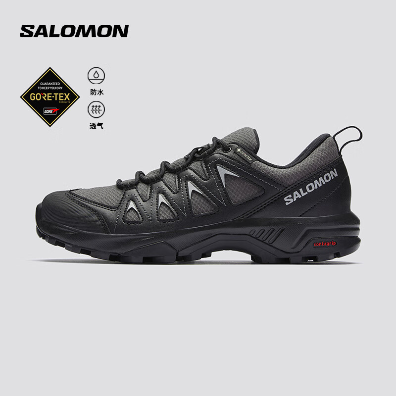 萨洛蒙（Salomon）女款 户外运动舒适透气轻量防水减震防护徒步鞋 X BRAZE GTX 磁铁灰 471807 4.5 (37 1/3)