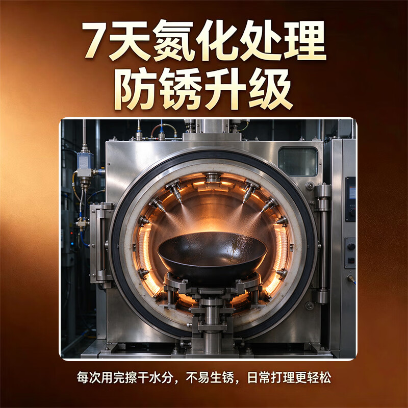 顺意星铸铁炒锅加深无涂层不粘锅燃气灶专用电磁炉平底老式炒菜锅家用 内径28CM/1.67kg 3人食用 铸铁炒锅氮化防锈 28cm 鼎韵系 商超同款