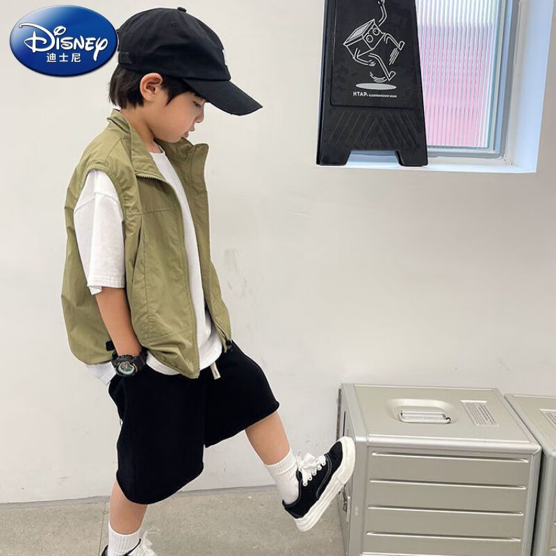 迪士尼（Disney）品牌童装儿童马甲男童夏季薄款背心中大童