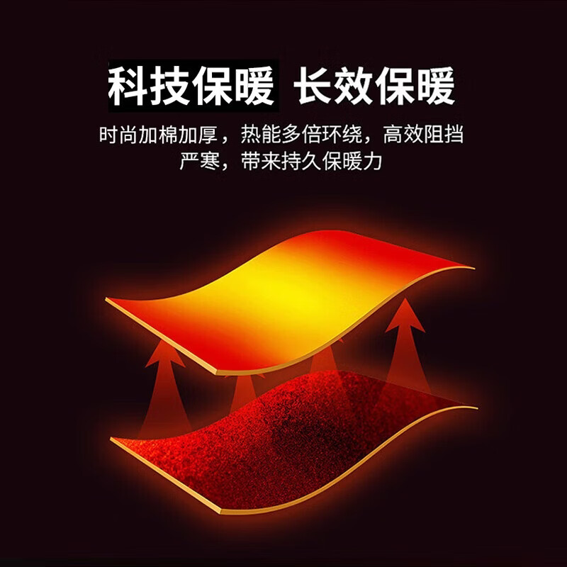 马克华菲(MARK FAIRWHALE)棉服男冬季新款保暖棉衣男宽松御寒连帽外套男潮流休闲棉袄子 黑色 XL