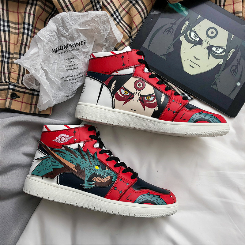 2022年夏季火影忍者联名空军一号高帮鞋韩版潮流百搭潮鞋 羽乾悦 温馨