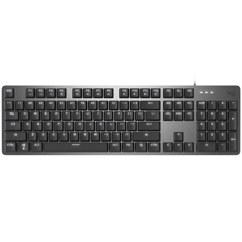 罗技（Logitech）K845 机械键盘 有线键盘 游戏办公键盘 全尺寸 单光 黑色 TTC轴 茶轴255.05元