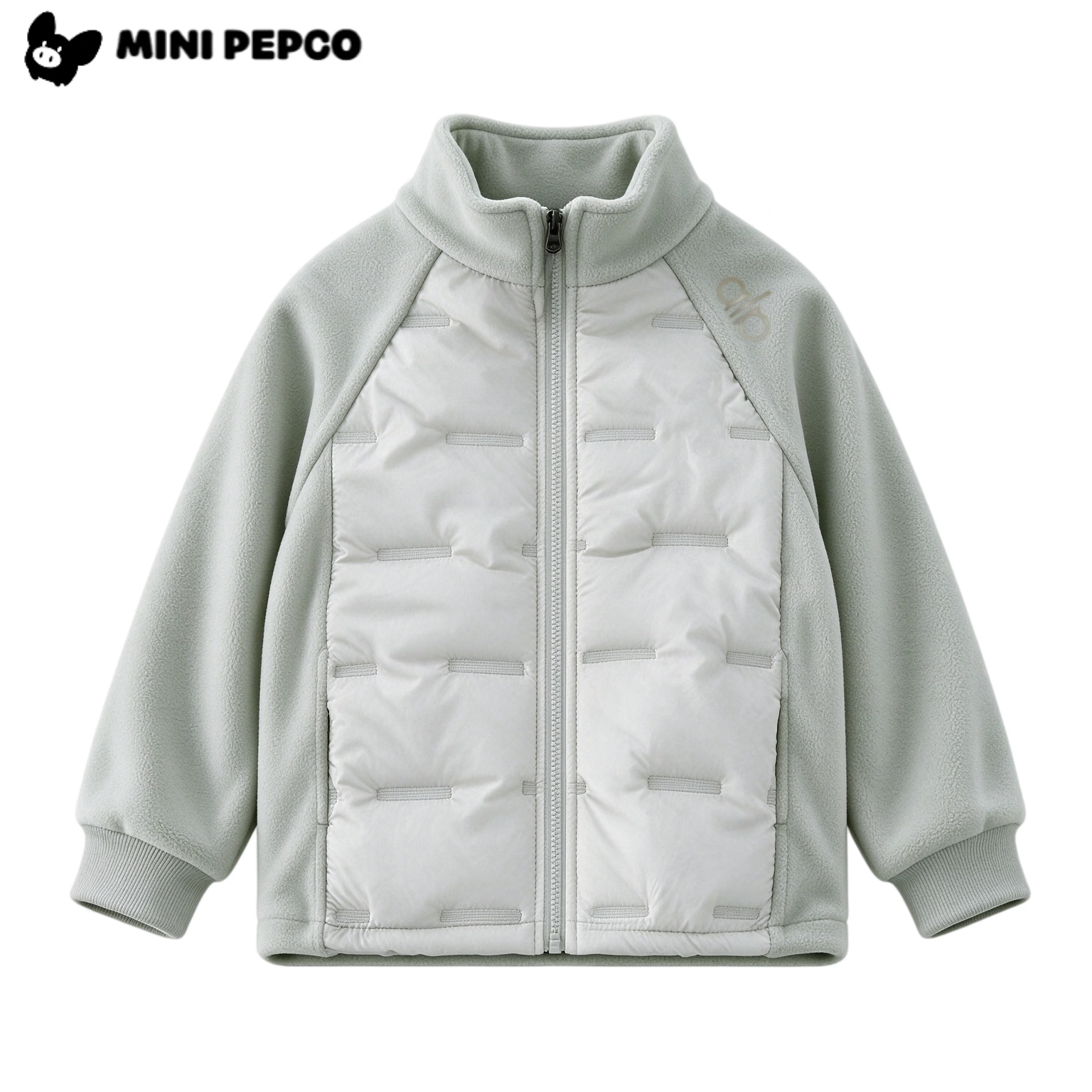 小猪班纳（PEPCO）儿童外套夹棉加厚秋冬男女童防风上衣 拼接外套米色 130 【建议身高115-125cm】