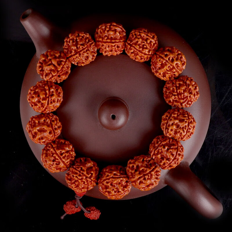 拾禾尼泊尔大金刚菩提手串男女单圈文玩手持佛珠爆肉纹菩提子原籽手链