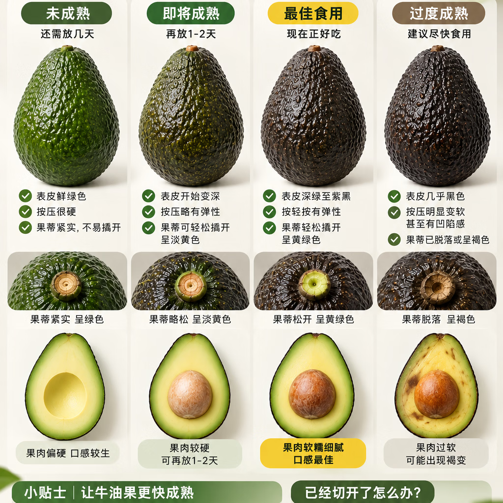 紫郁缤纷【顺丰速发】树熟哈斯牛油果礼盒即食 新鲜熟果鳄梨节日送礼鲜果 190-210g6粒礼盒装