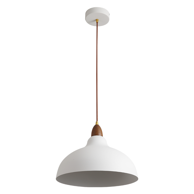 木元素 餐廳吊燈 現(xiàn)代簡約北歐日式奶油風(fēng)公寓飯廳島臺(tái)吧臺(tái)三頭餐吊燈 白色 D35 三頭 盤長100cm E27 led光源