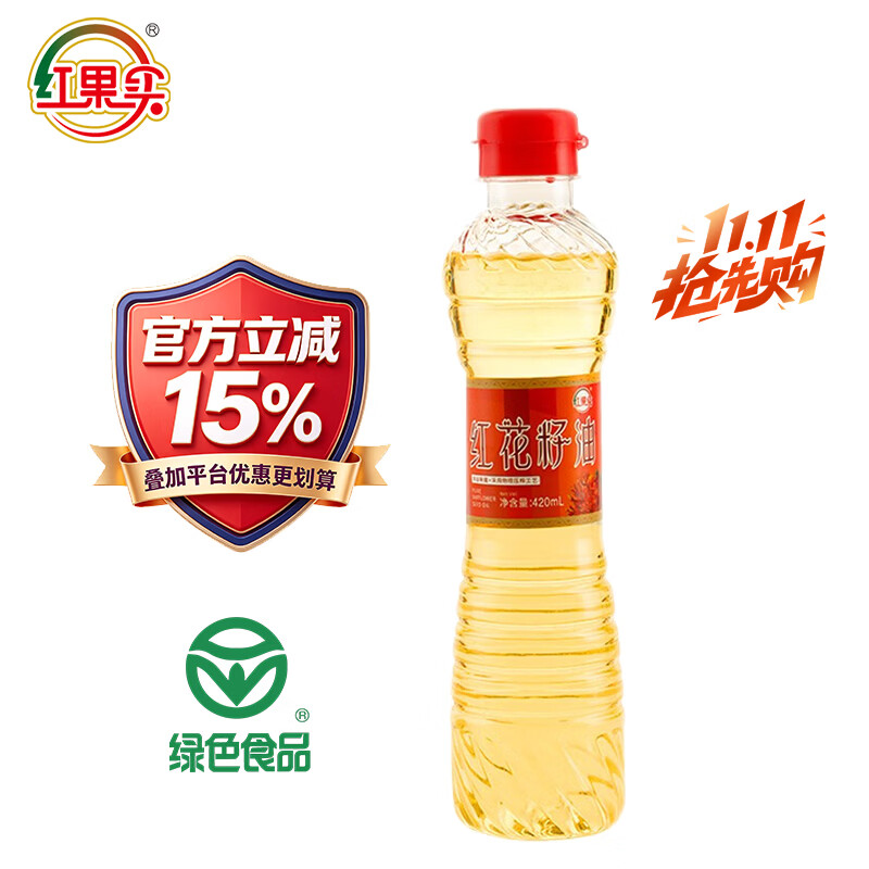 红果实新疆红花籽油420ml物理压榨高亚油酸食用油 14.28元 - 86线报