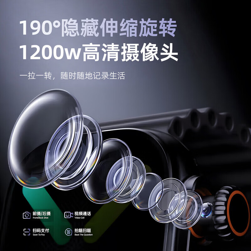 HAWGTMAX华为机适用学生儿童智能电话手表2026新款5G全网通定位防水可插卡 旗舰Ultra板【橙】268G内存