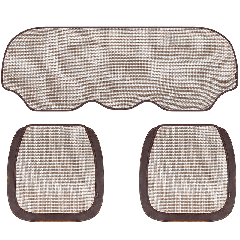 尼罗河汽车坐垫三件套单座垫夏季坐垫通风透气新款防滑四季通用汽车坐垫 凌仕风尚三件套·摩卡棕